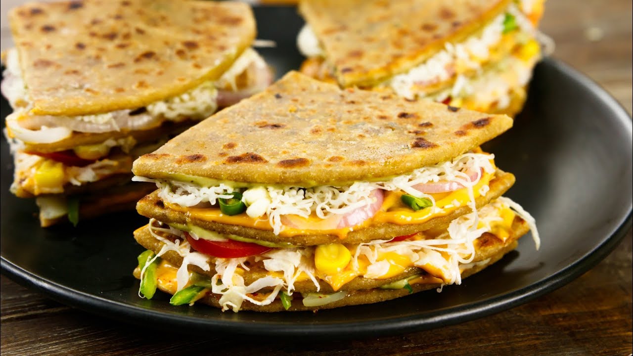 Chicken Zinger paratha sandwich
